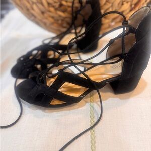 Michael Kors Black Lace-Up Heels